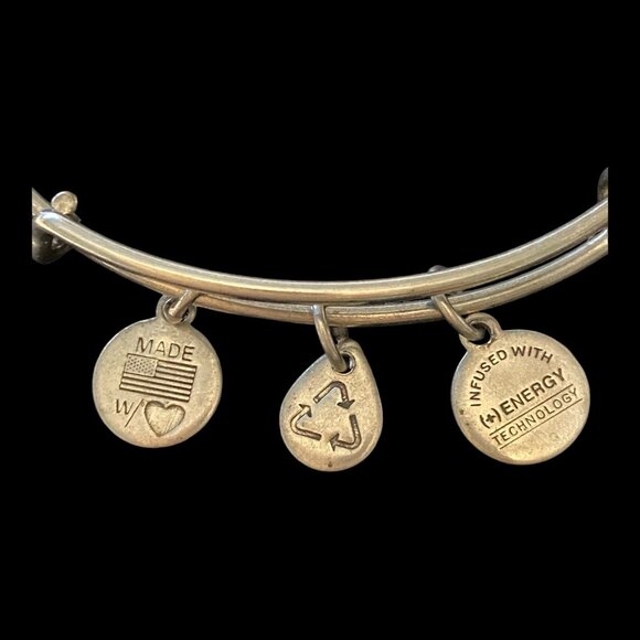 Alex and Ani Bracelet 8” Women Sterling Silver 925 Recycle Made in USA With Love - Picture 1 of 9